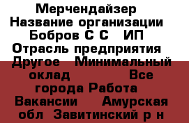 Мерчендайзер › Название организации ­ Бобров С.С., ИП › Отрасль предприятия ­ Другое › Минимальный оклад ­ 17 000 - Все города Работа » Вакансии   . Амурская обл.,Завитинский р-н